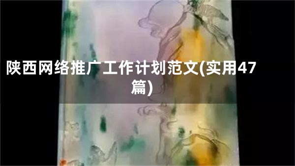 陕西网络推广工作计划范文(实用47篇)