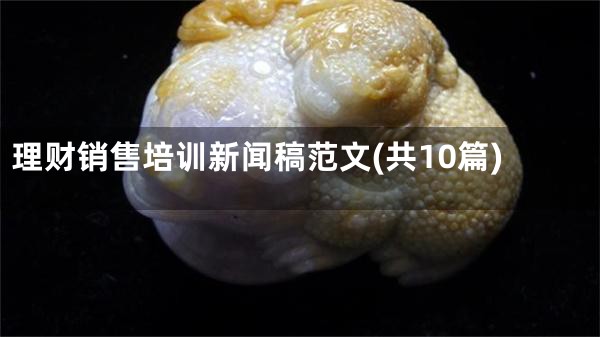 理财销售培训新闻稿范文(共10篇)